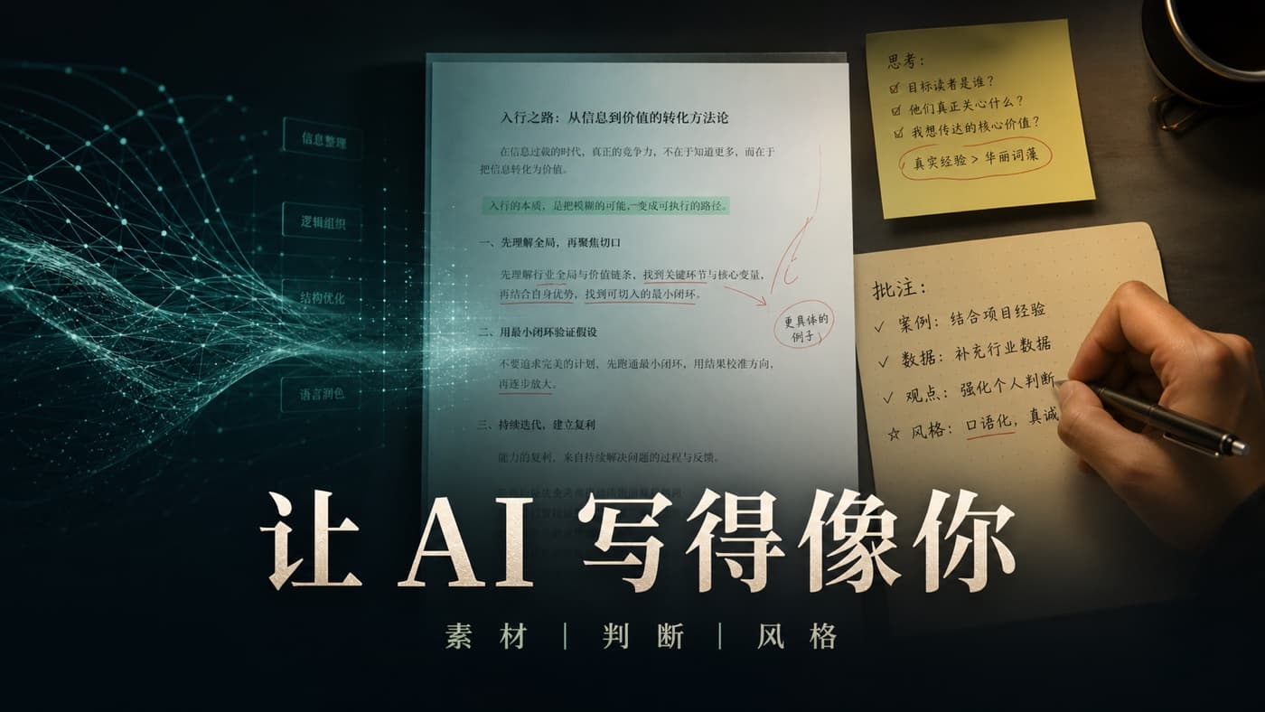 AI 写作一眼假？我把「去 AI 味」整理成了一套可直接用的写作 Skill